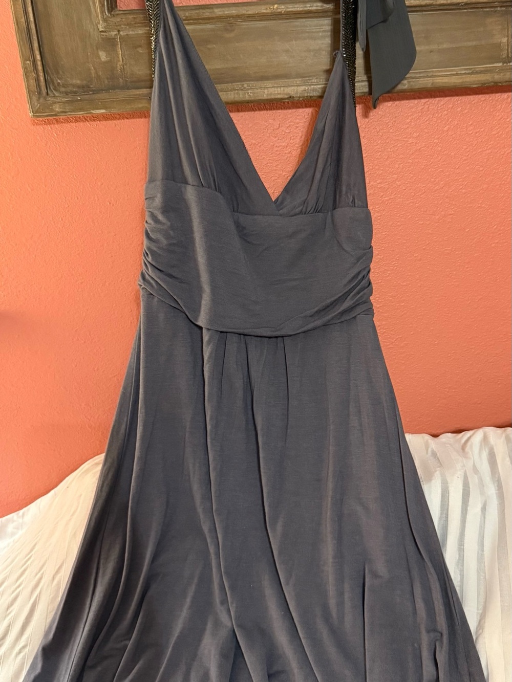 A.N.M. Halter-neck Charcoal Gray Dress. Size S